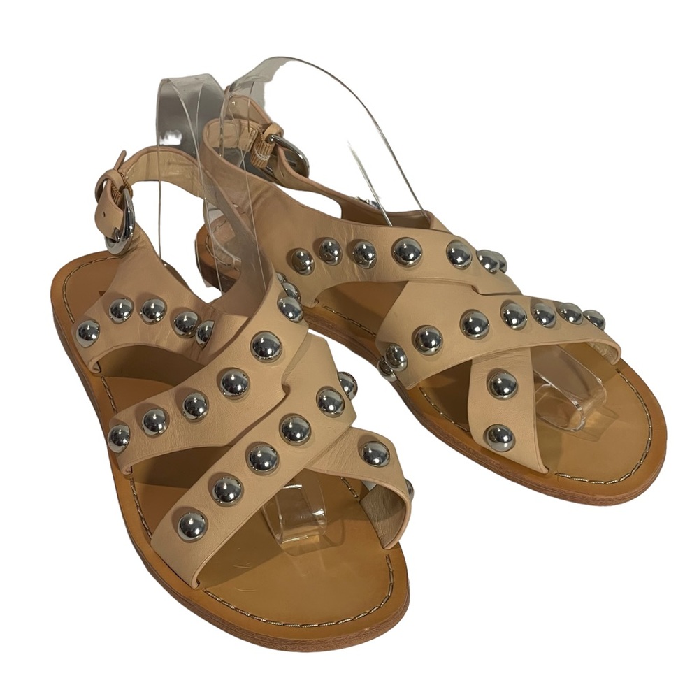 Marc Fisher Tan Studded Sandals